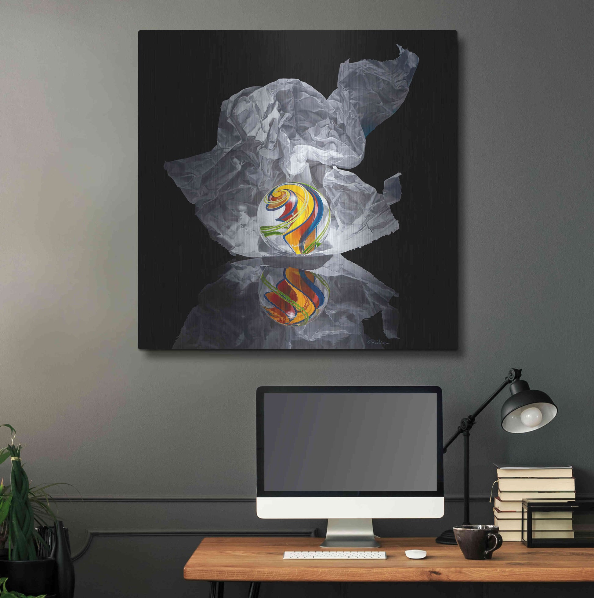 Luxe Metal Art 'Iceberg V' by Francois Chartier, Metal Wall Art,36x36