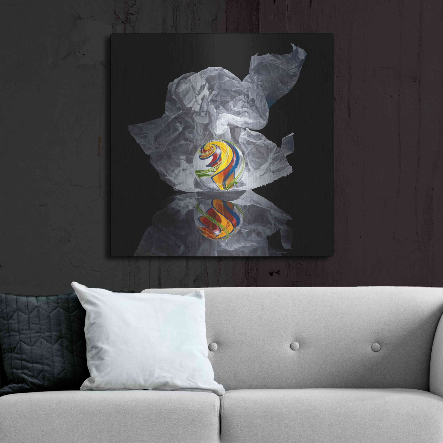 Luxe Metal Art 'Iceberg V' by Francois Chartier, Metal Wall Art,36x36