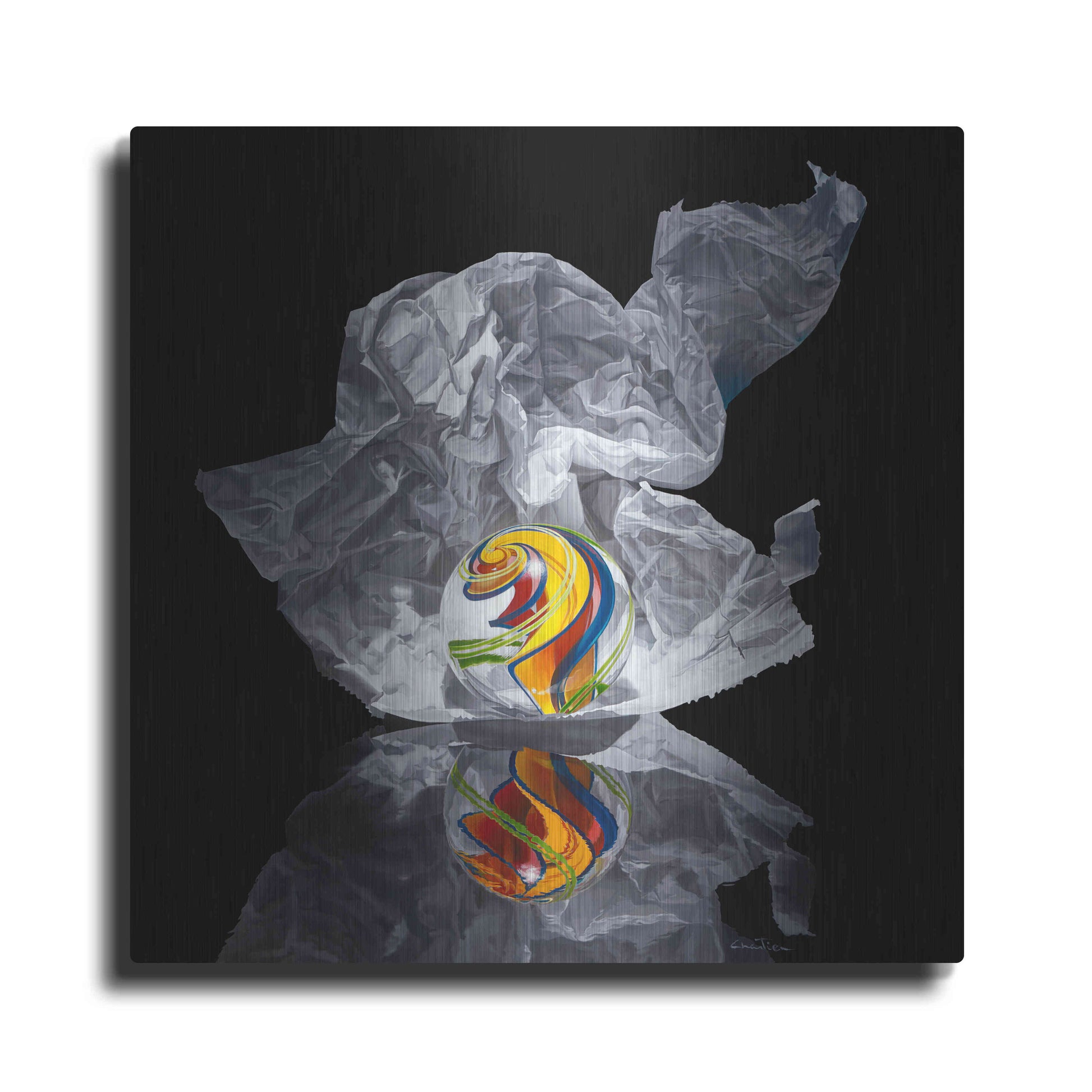 Luxe Metal Art 'Iceberg V' by Francois Chartier, Metal Wall Art