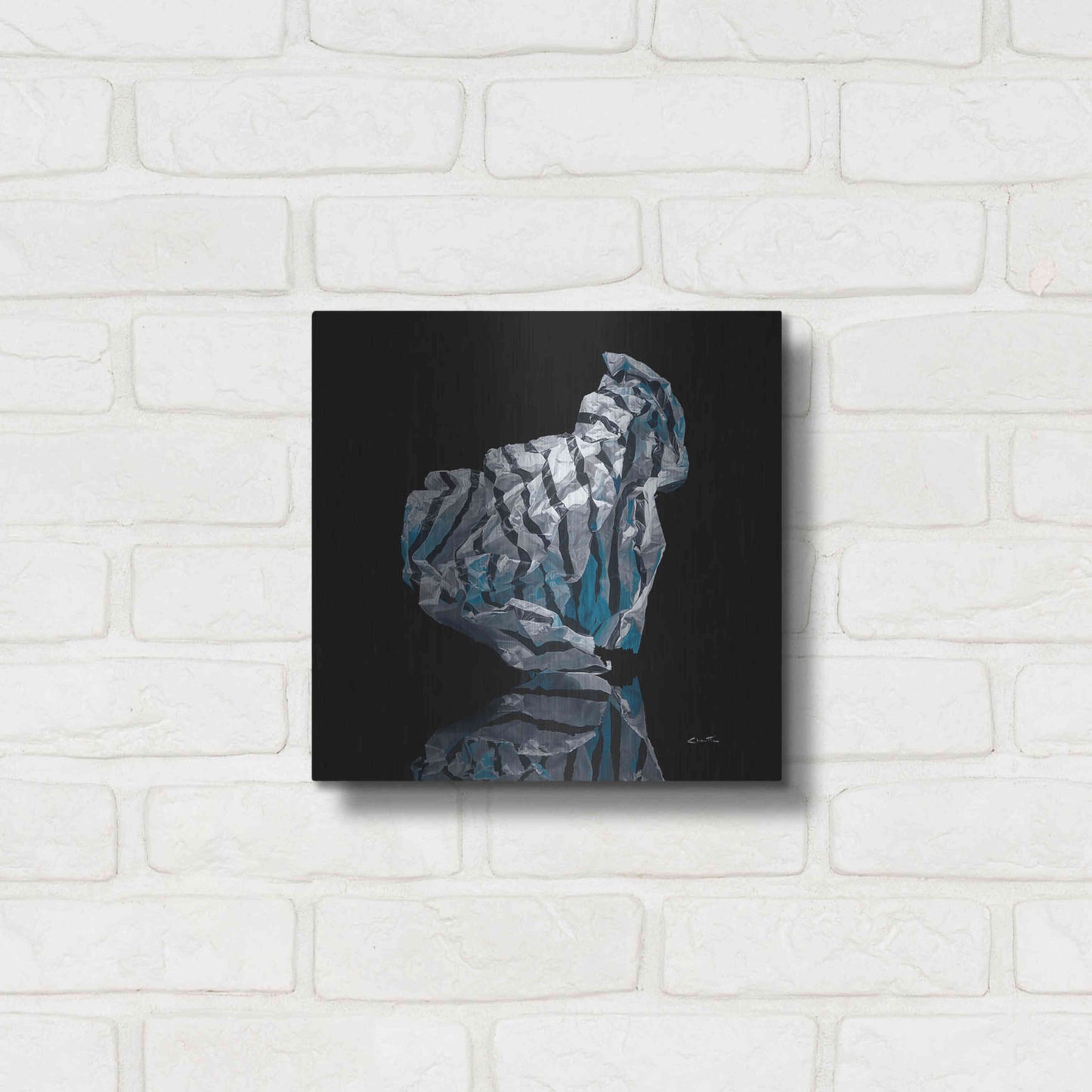 Luxe Metal Art 'Iceberg VI' by Francois Chartier, Metal Wall Art,12x12