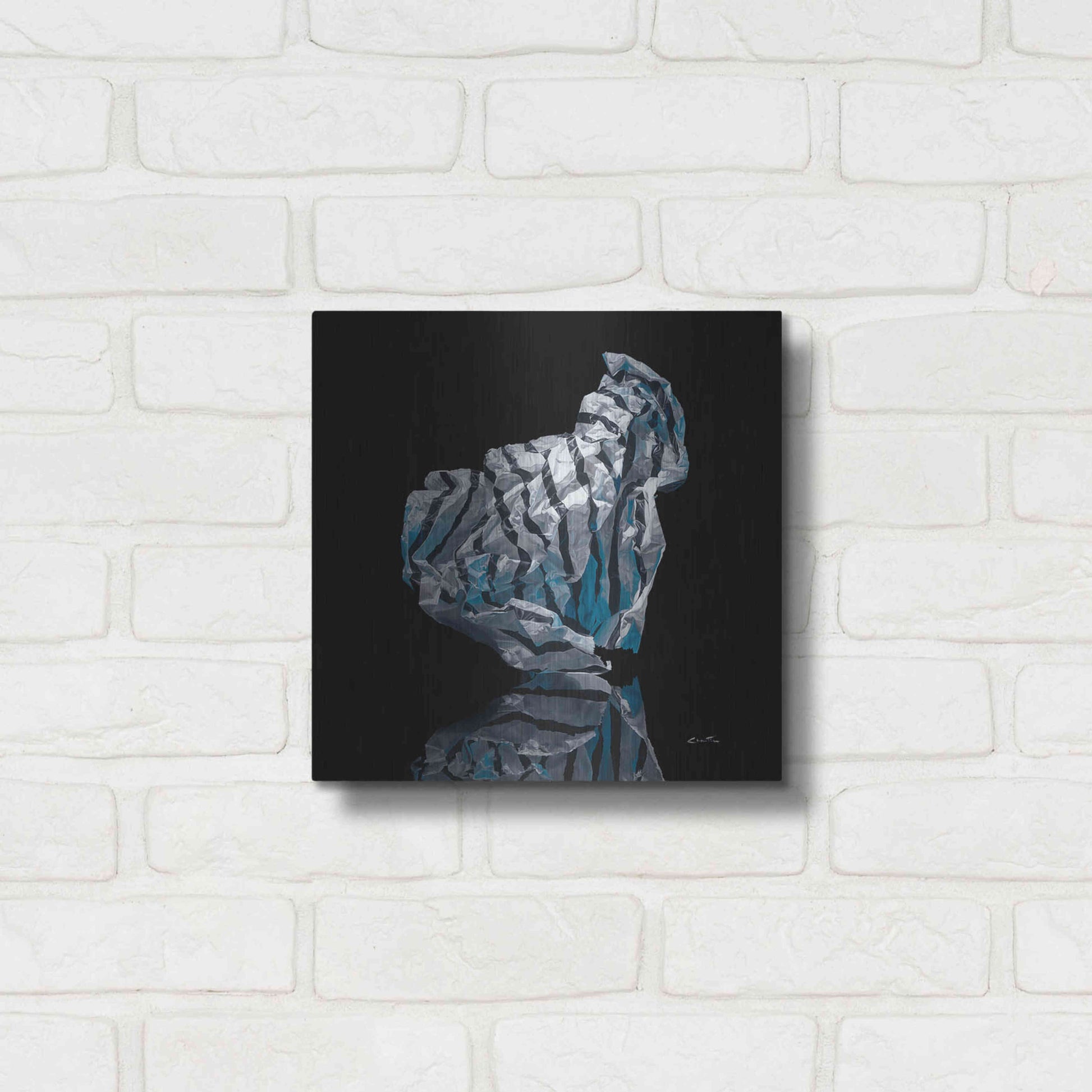 Luxe Metal Art 'Iceberg VI' by Francois Chartier, Metal Wall Art,12x12