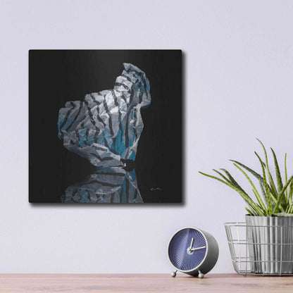 Luxe Metal Art 'Iceberg VI' by Francois Chartier, Metal Wall Art,12x12