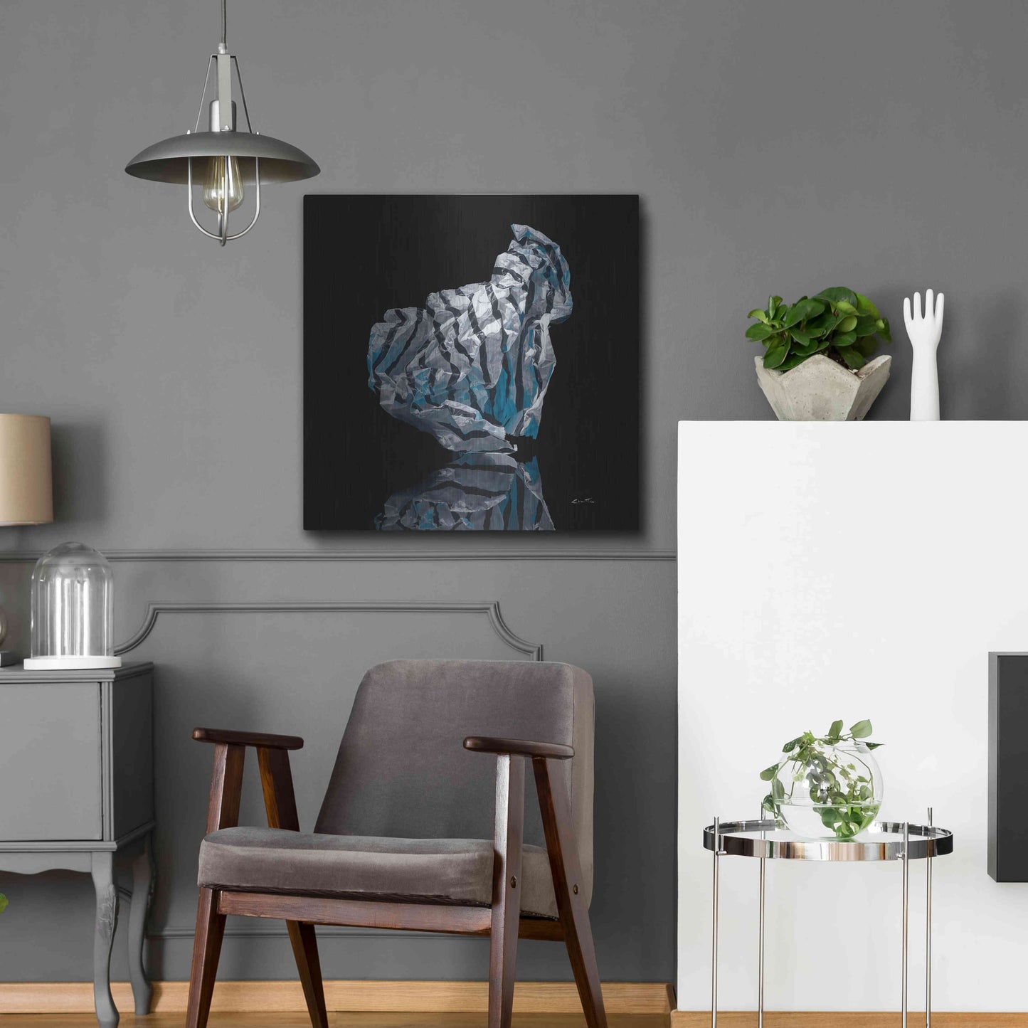 Luxe Metal Art 'Iceberg VI' by Francois Chartier, Metal Wall Art,24x24