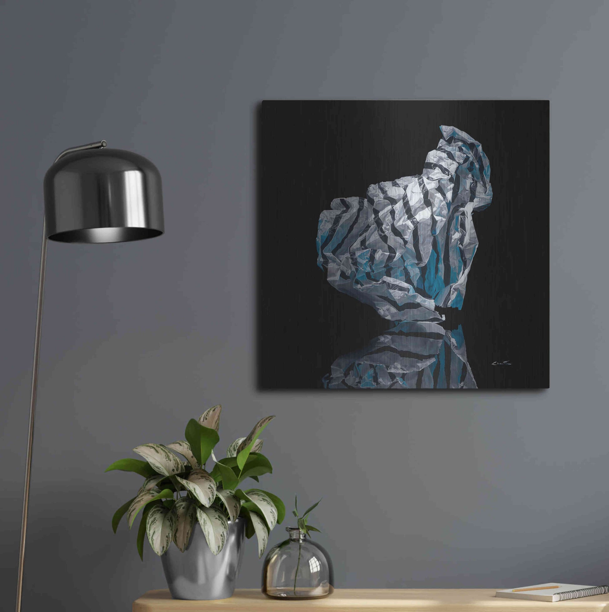 Luxe Metal Art 'Iceberg VI' by Francois Chartier, Metal Wall Art,24x24