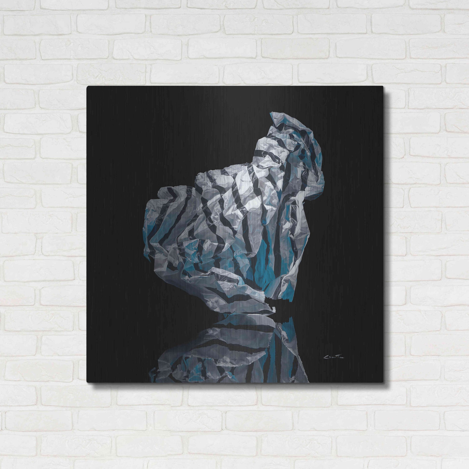 Luxe Metal Art 'Iceberg VI' by Francois Chartier, Metal Wall Art,36x36