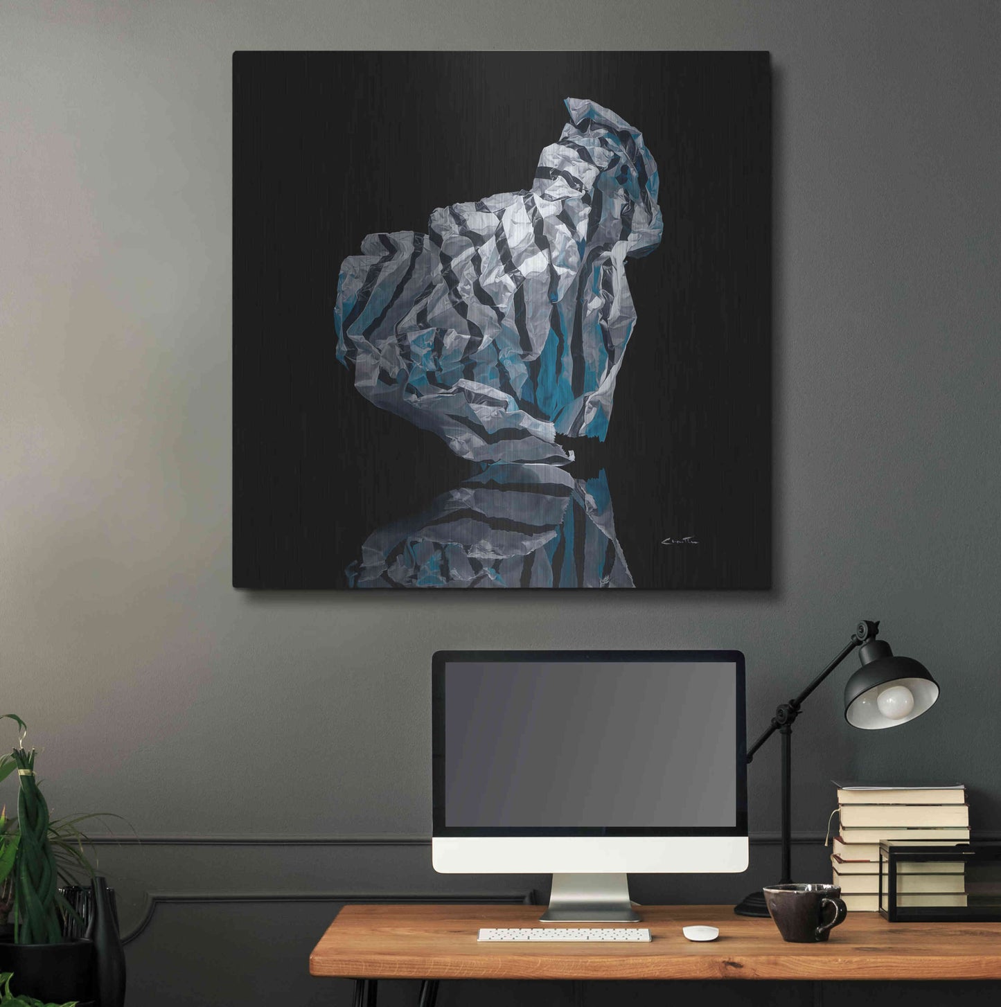 Luxe Metal Art 'Iceberg VI' by Francois Chartier, Metal Wall Art,36x36