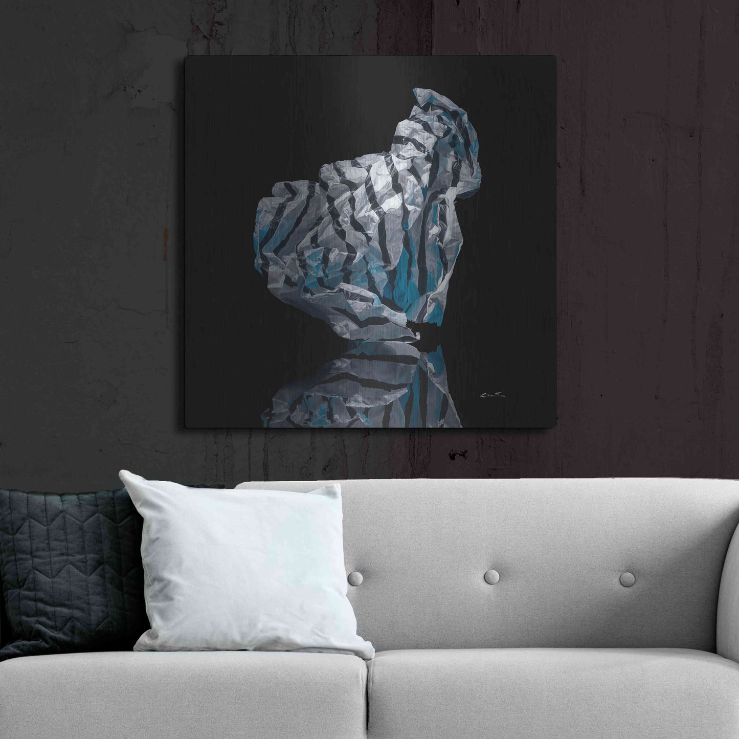 Luxe Metal Art 'Iceberg VI' by Francois Chartier, Metal Wall Art,36x36