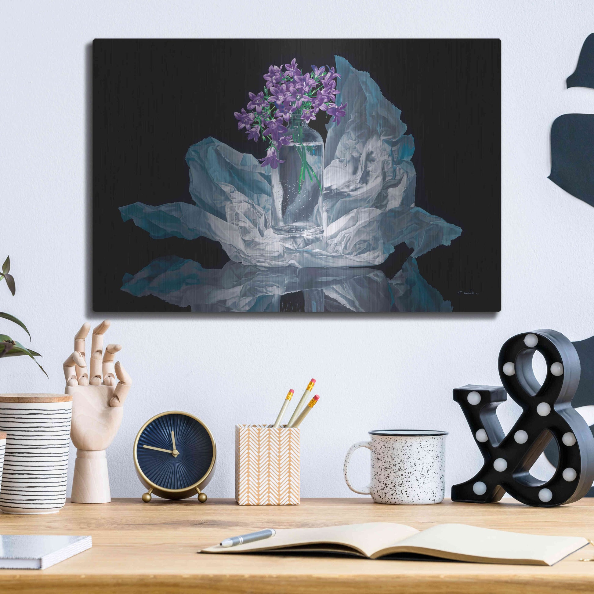 Luxe Metal Art 'Just for You' by Francois Chartier, Metal Wall Art,16x12