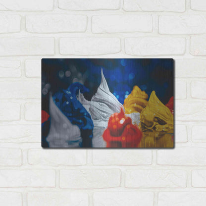 Luxe Metal Art 'Primary Color' by Francois Chartier, Metal Wall Art,16x12