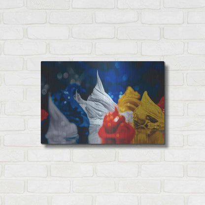 Luxe Metal Art 'Primary Color' by Francois Chartier, Metal Wall Art,24x16