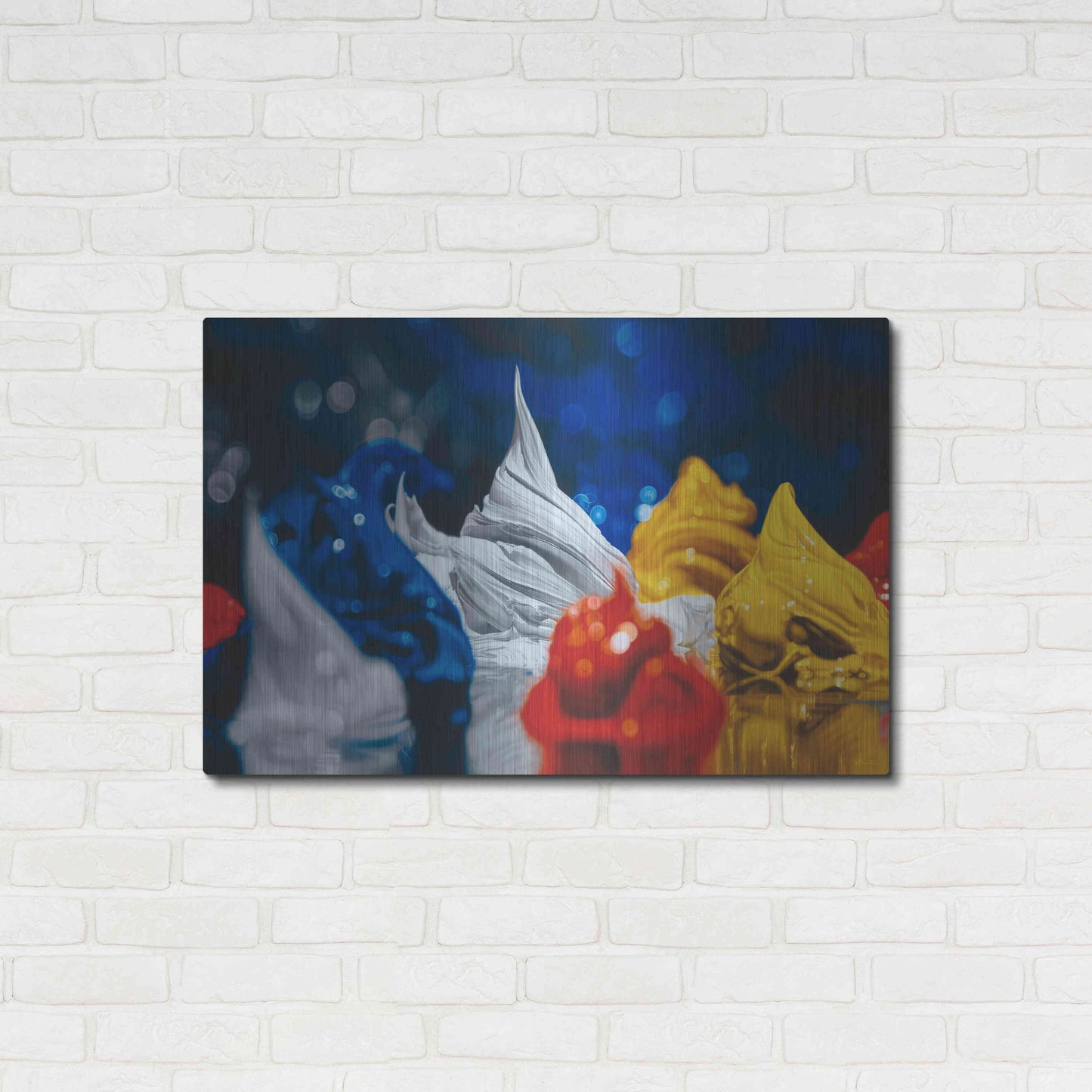 Luxe Metal Art 'Primary Color' by Francois Chartier, Metal Wall Art,36x24