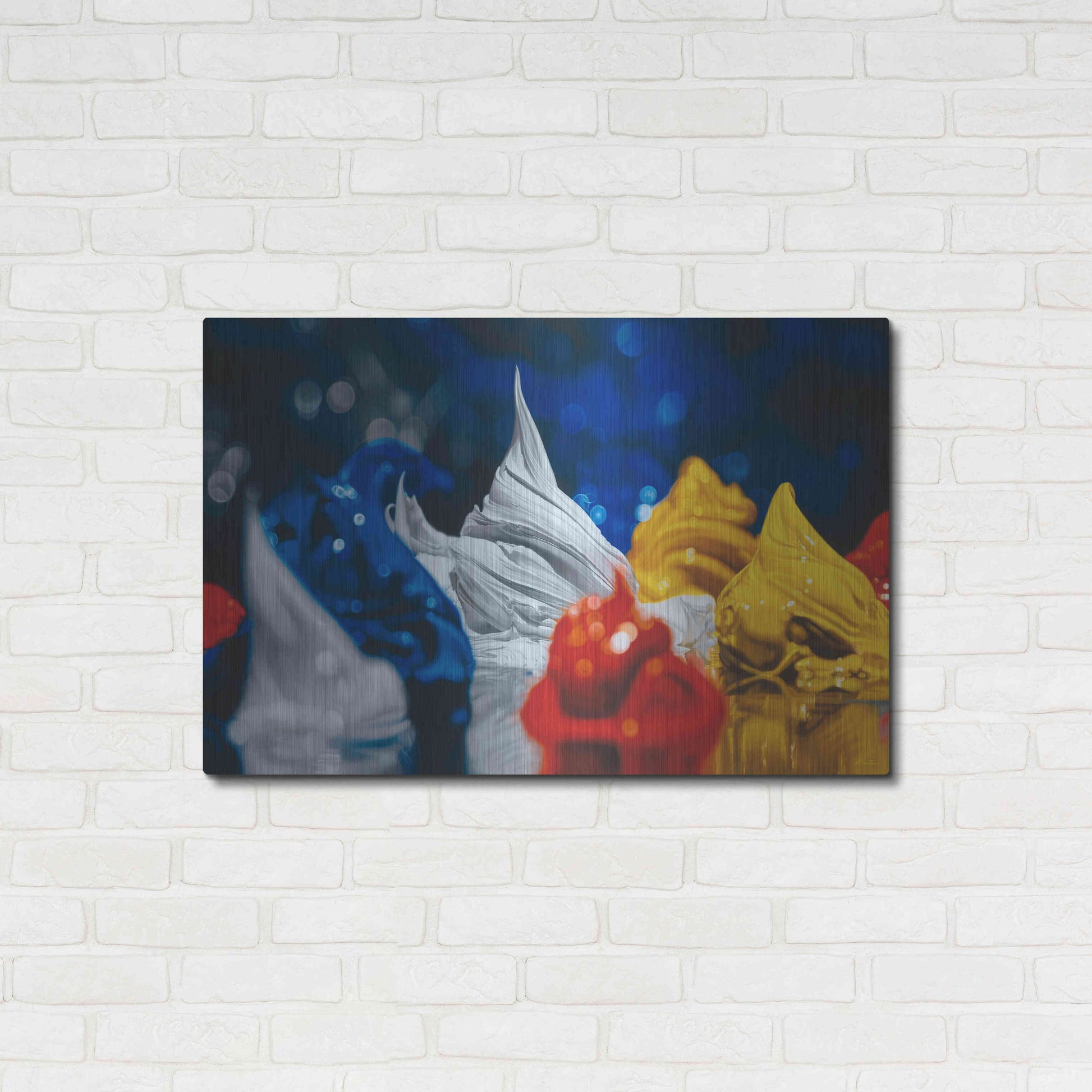 Luxe Metal Art 'Primary Color' by Francois Chartier, Metal Wall Art,36x24