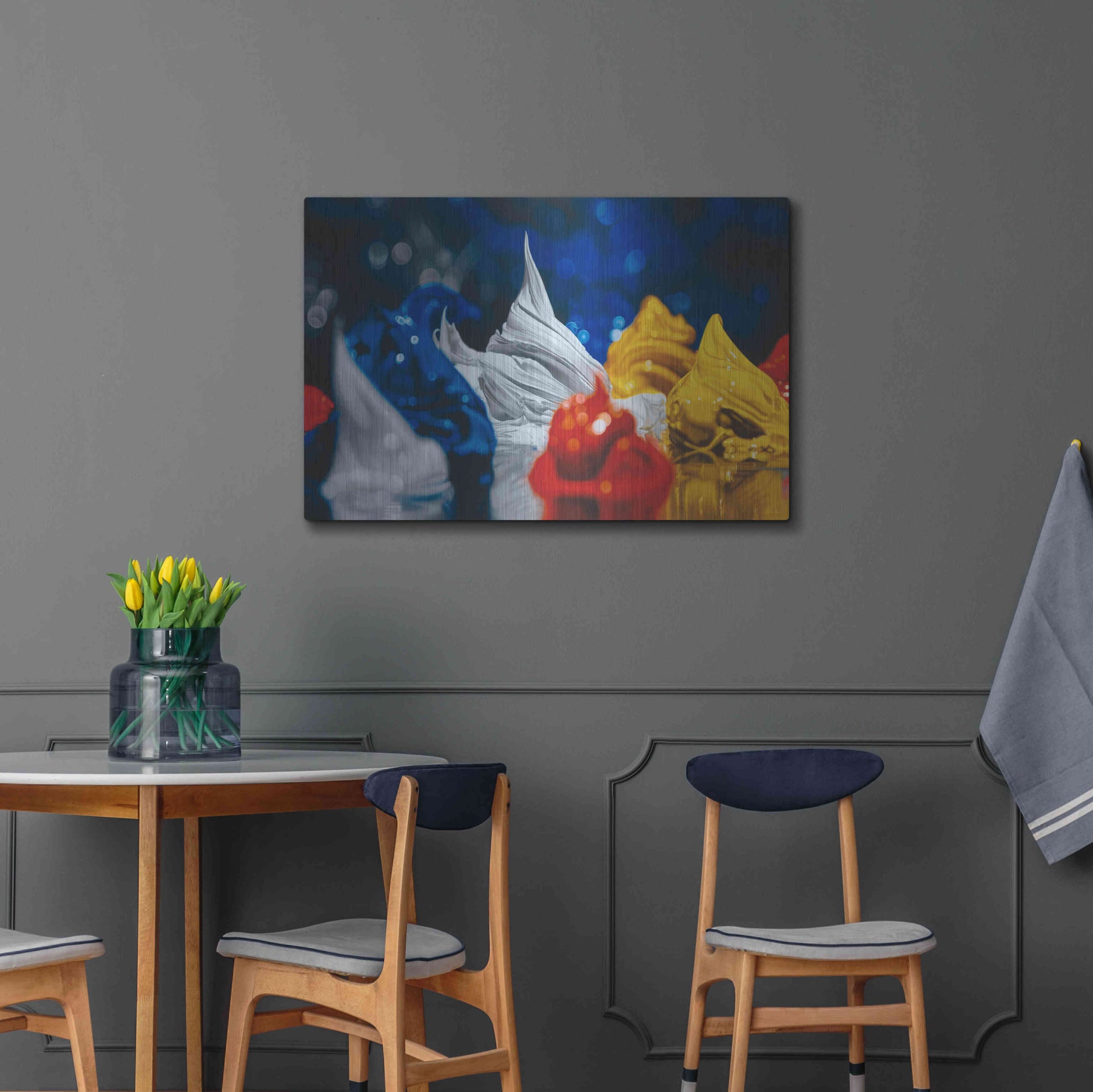 Luxe Metal Art 'Primary Color' by Francois Chartier, Metal Wall Art,36x24