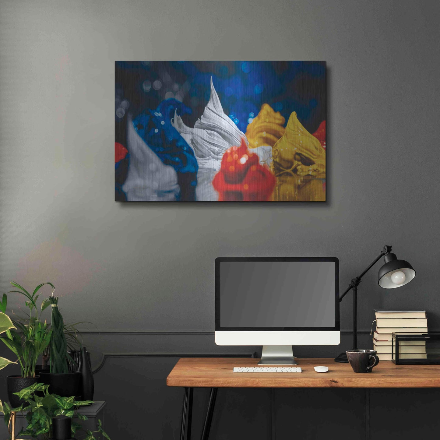 Luxe Metal Art 'Primary Color' by Francois Chartier, Metal Wall Art,36x24