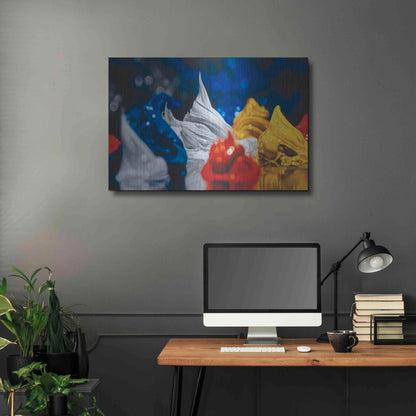 Luxe Metal Art 'Primary Color' by Francois Chartier, Metal Wall Art,36x24