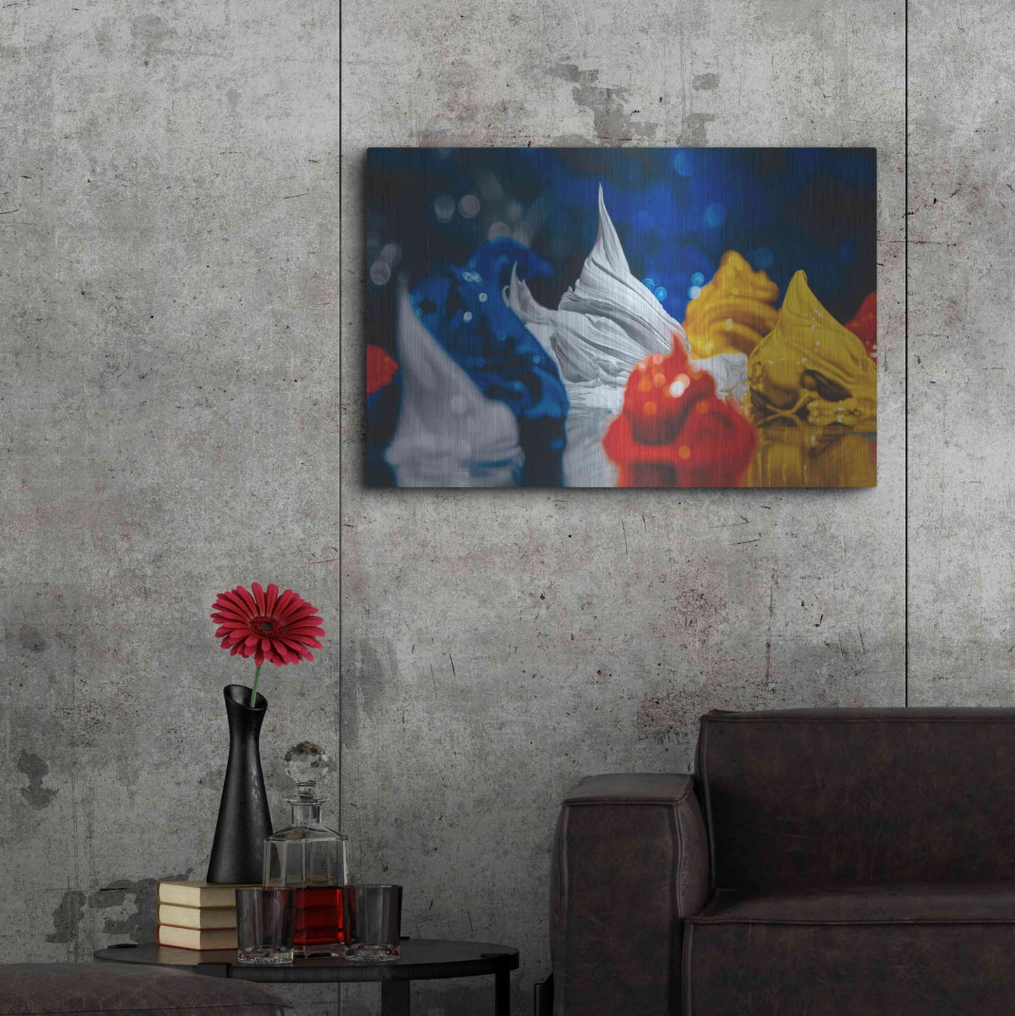 Luxe Metal Art 'Primary Color' by Francois Chartier, Metal Wall Art,36x24