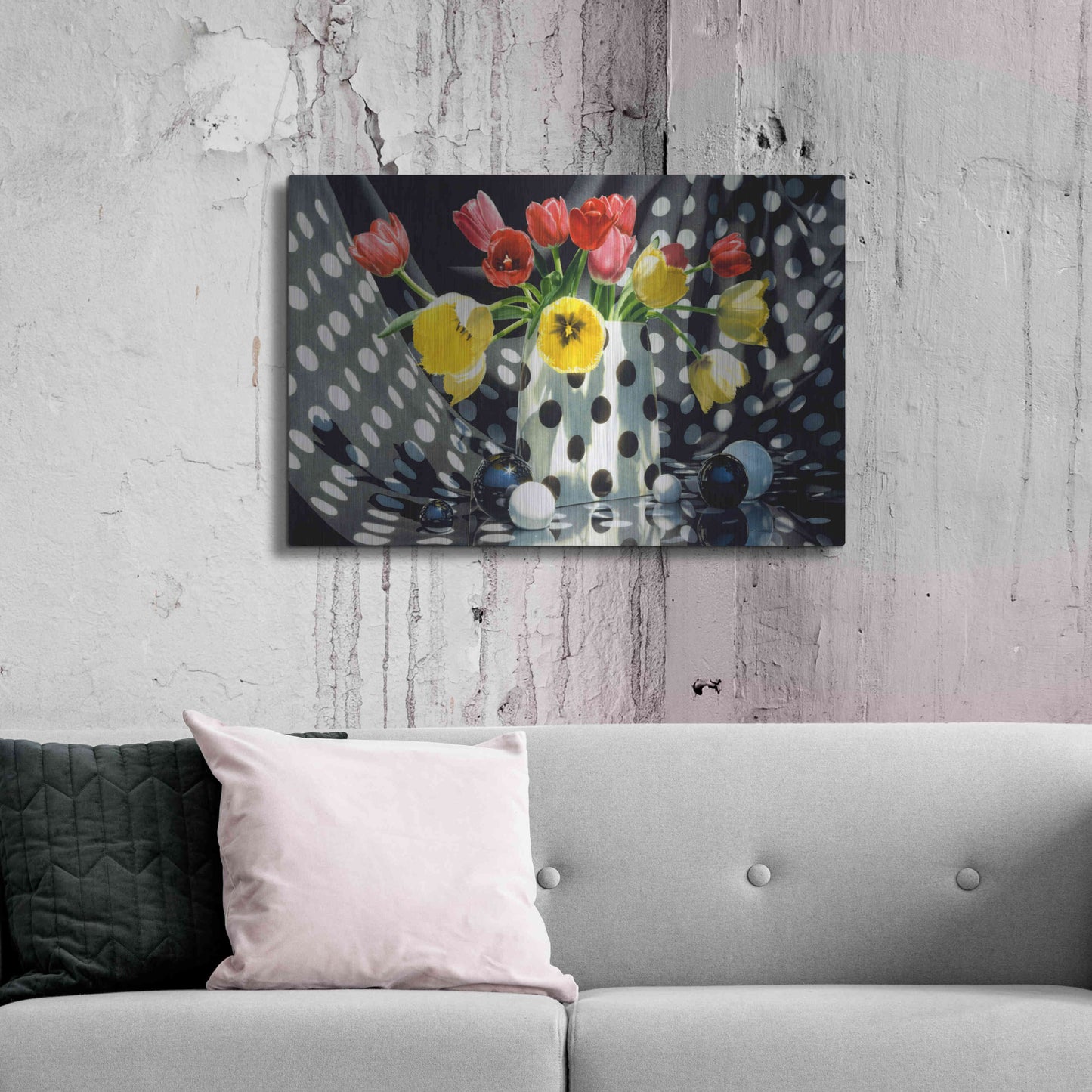 Luxe Metal Art 'Black And White in Colour' by Francois Chartier, Metal Wall Art,36x24