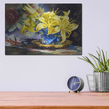 Luxe Metal Art 'Fire And Ice' by Francois Chartier, Metal Wall Art,16x12