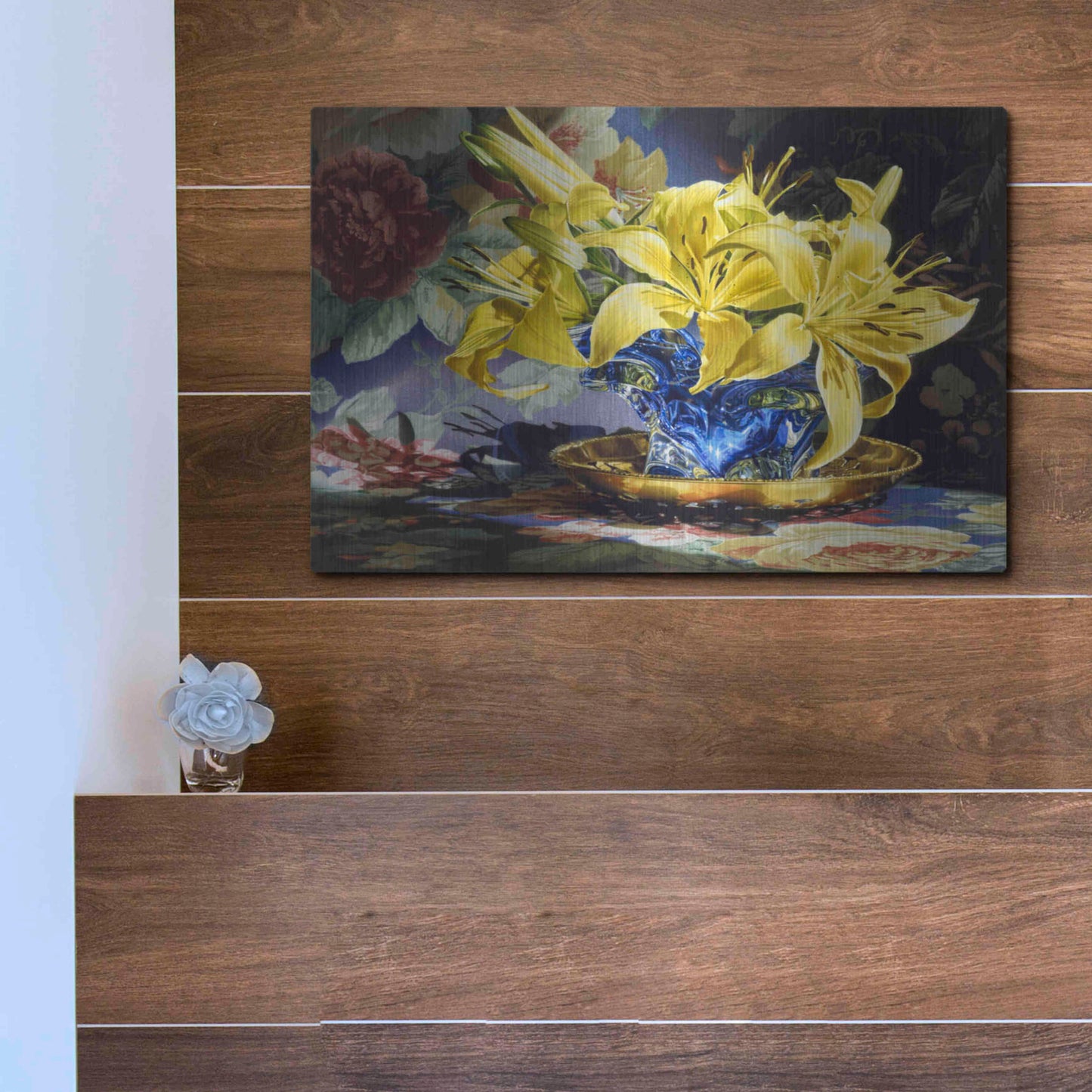 Luxe Metal Art 'Fire And Ice' by Francois Chartier, Metal Wall Art,16x12