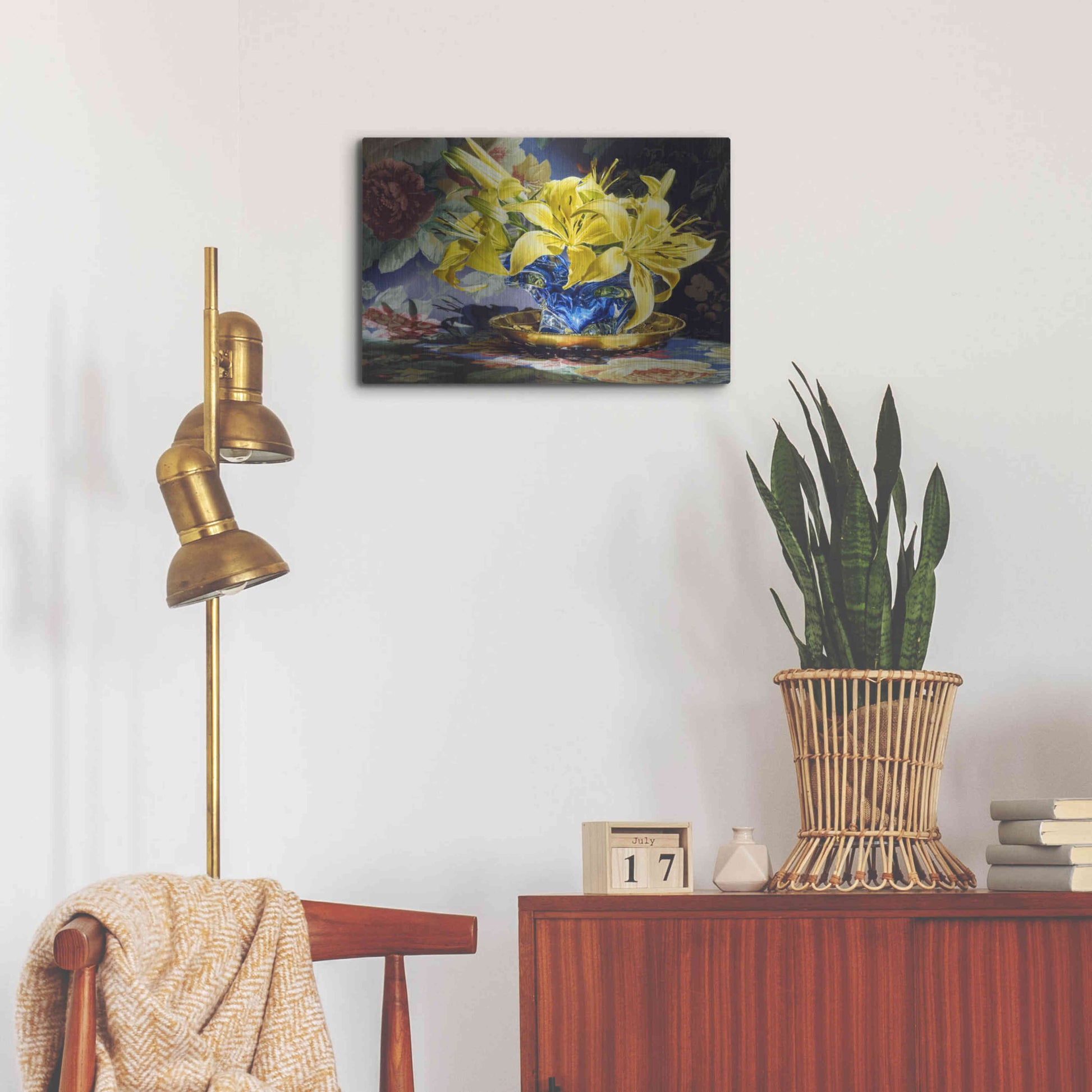 Luxe Metal Art 'Fire And Ice' by Francois Chartier, Metal Wall Art,24x16