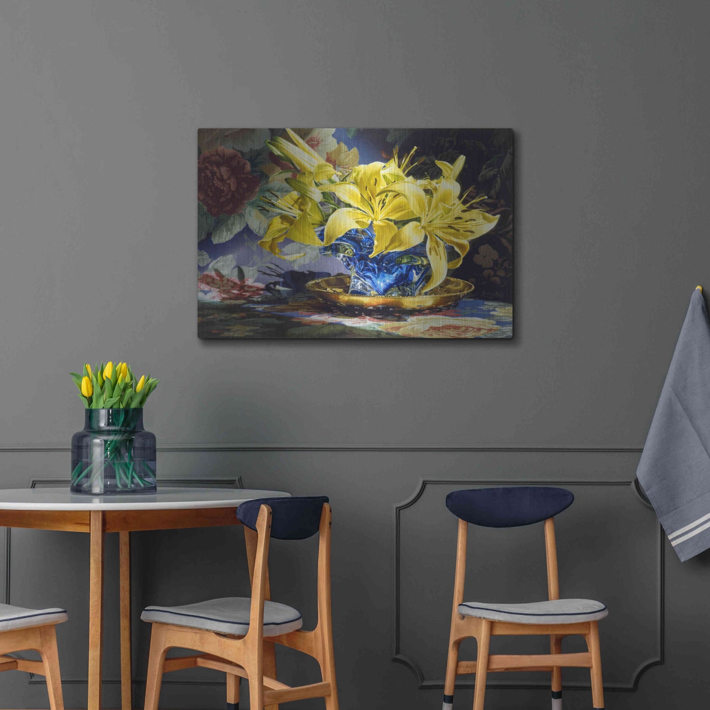 Luxe Metal Art 'Fire And Ice' by Francois Chartier, Metal Wall Art,36x24