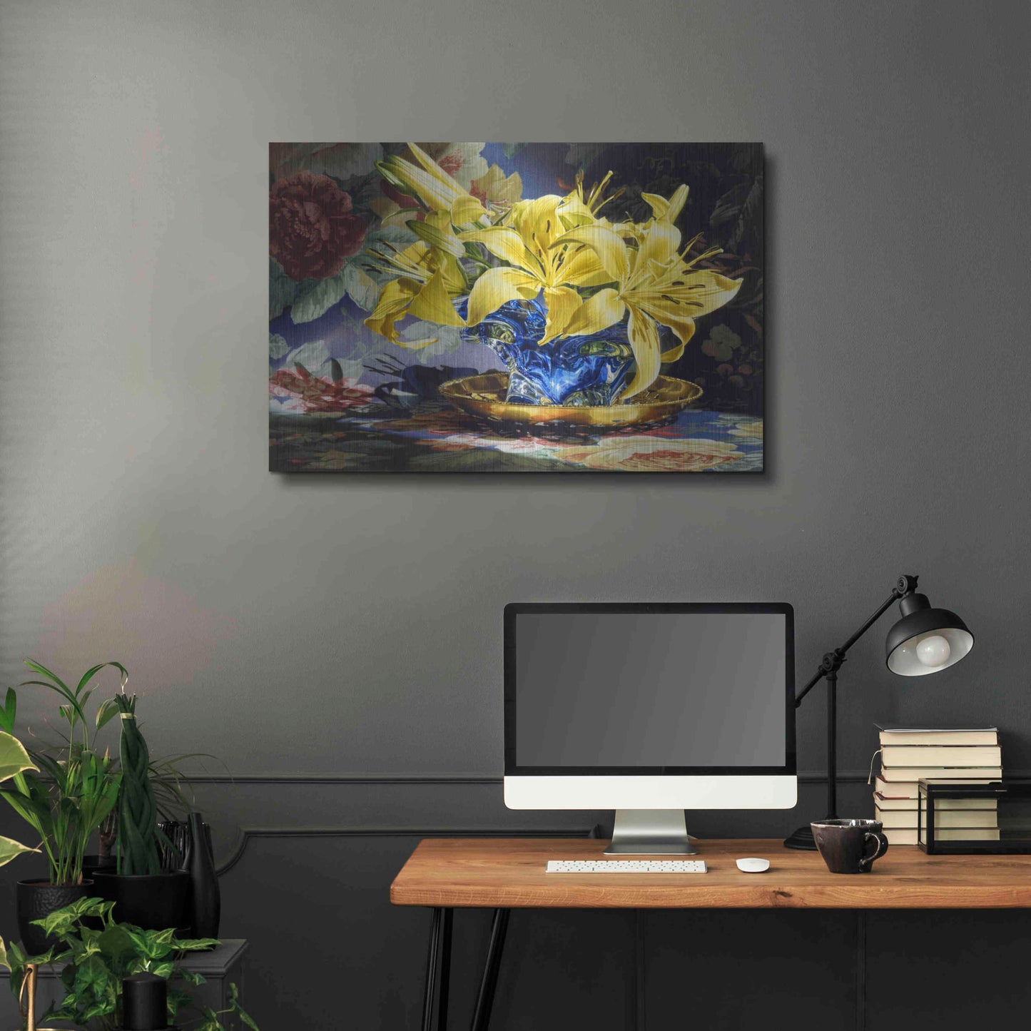 Luxe Metal Art 'Fire And Ice' by Francois Chartier, Metal Wall Art,36x24