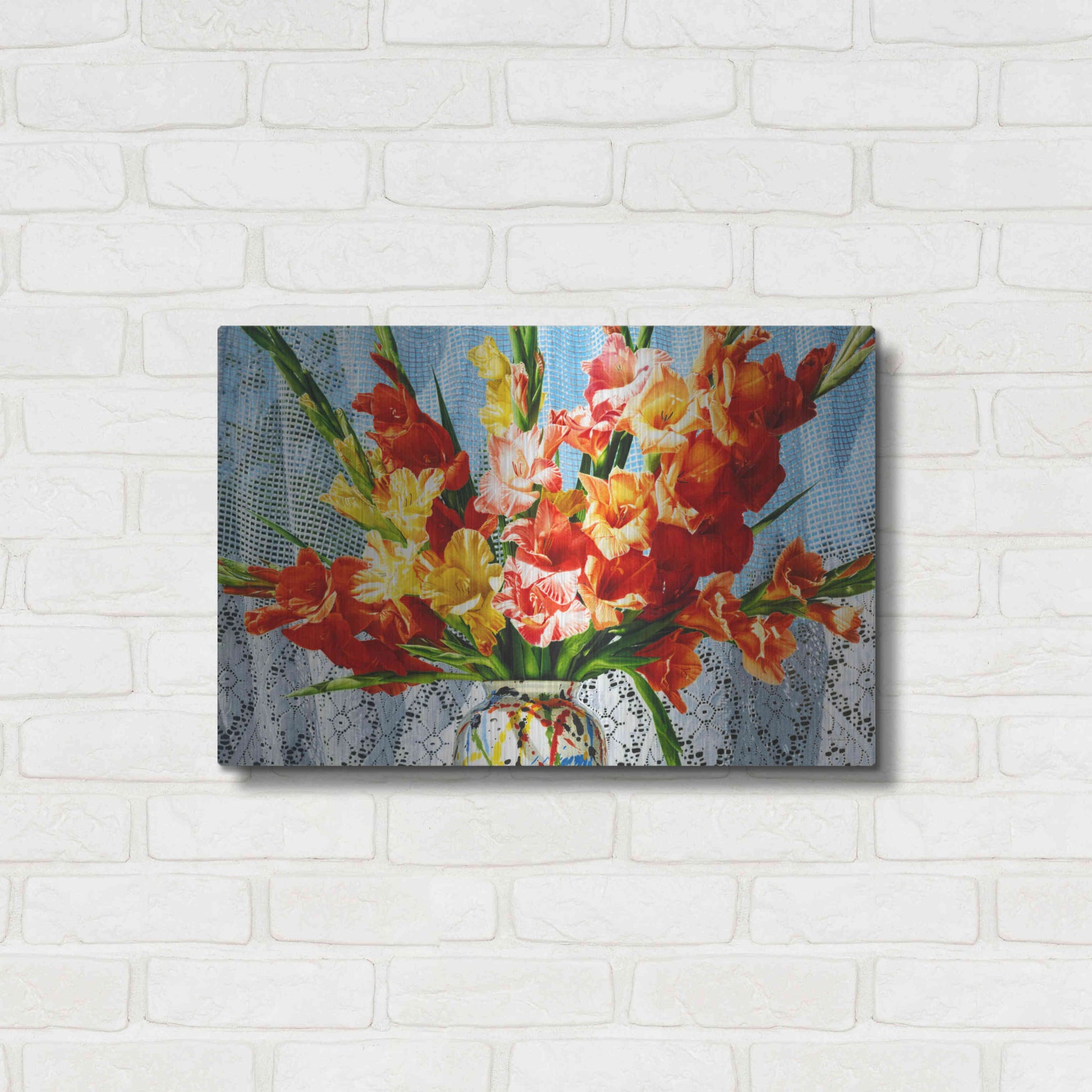 Luxe Metal Art 'Fireworks' by Francois Chartier, Metal Wall Art,24x16