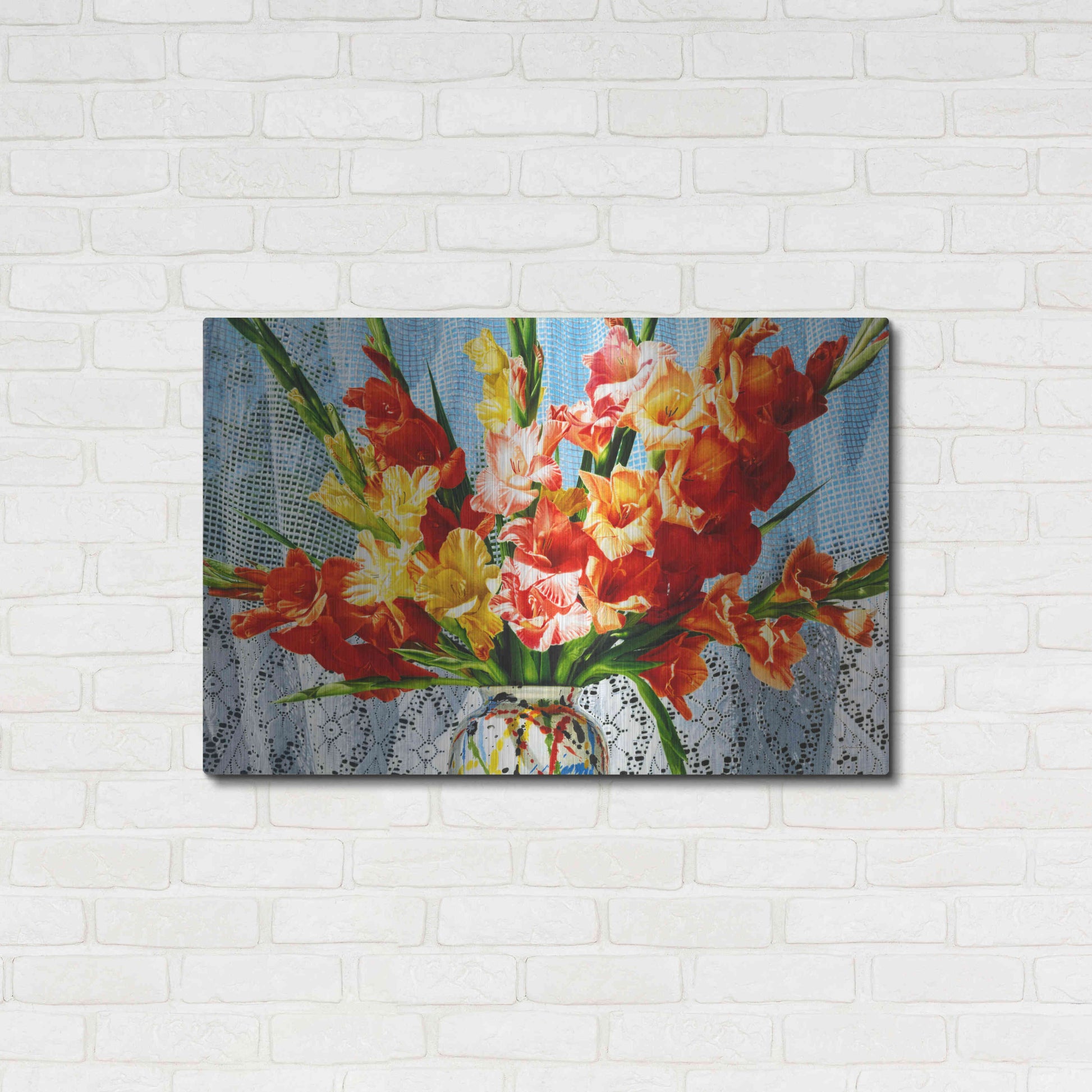 Luxe Metal Art 'Fireworks' by Francois Chartier, Metal Wall Art,36x24