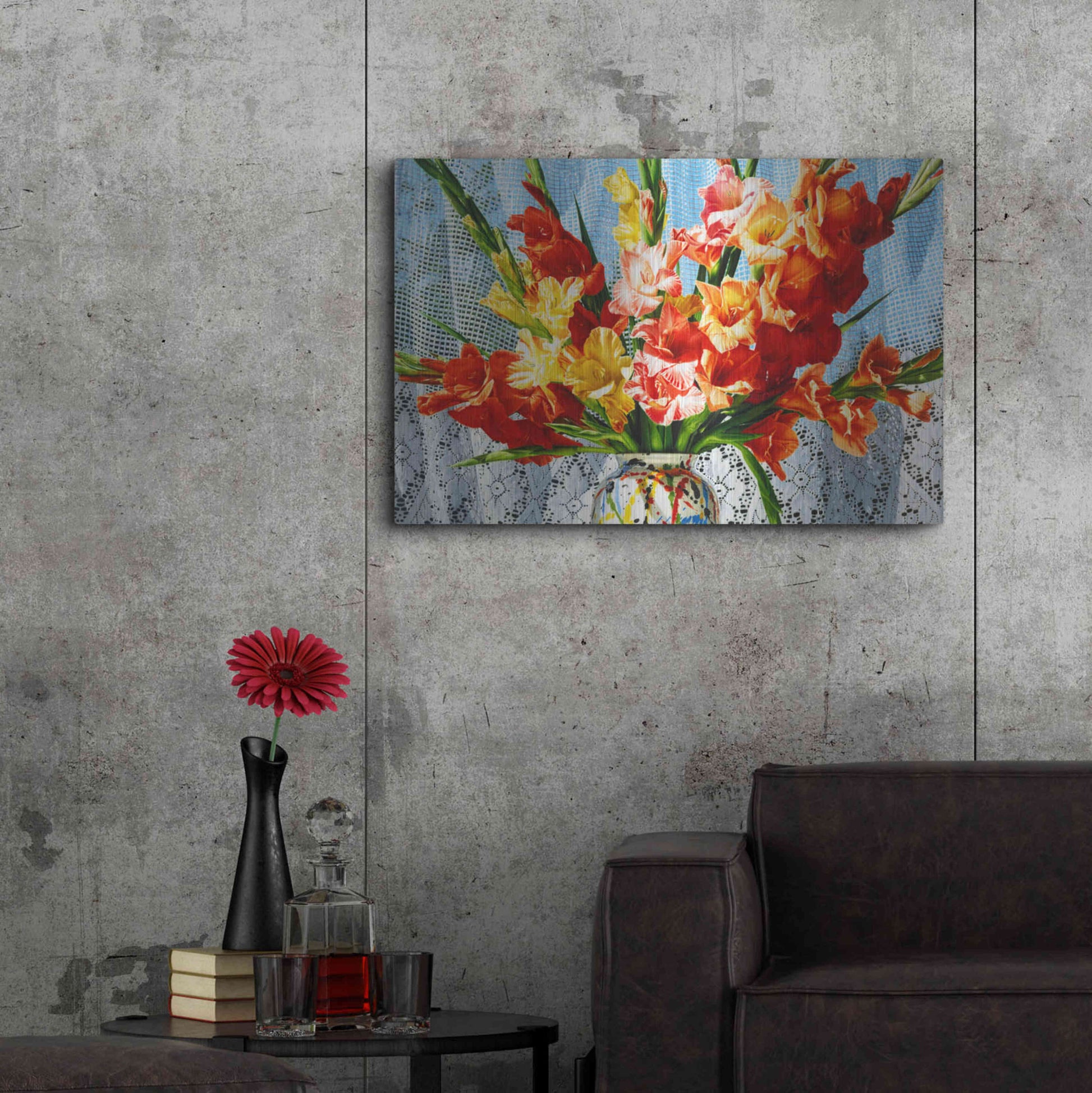 Luxe Metal Art 'Fireworks' by Francois Chartier, Metal Wall Art,36x24