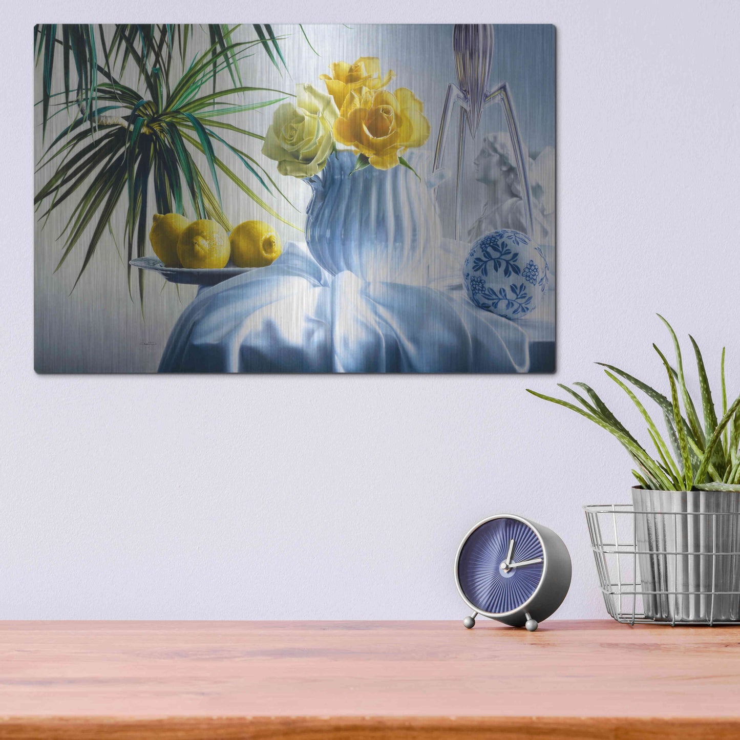 Luxe Metal Art 'Good Morning' by Francois Chartier, Metal Wall Art,16x12