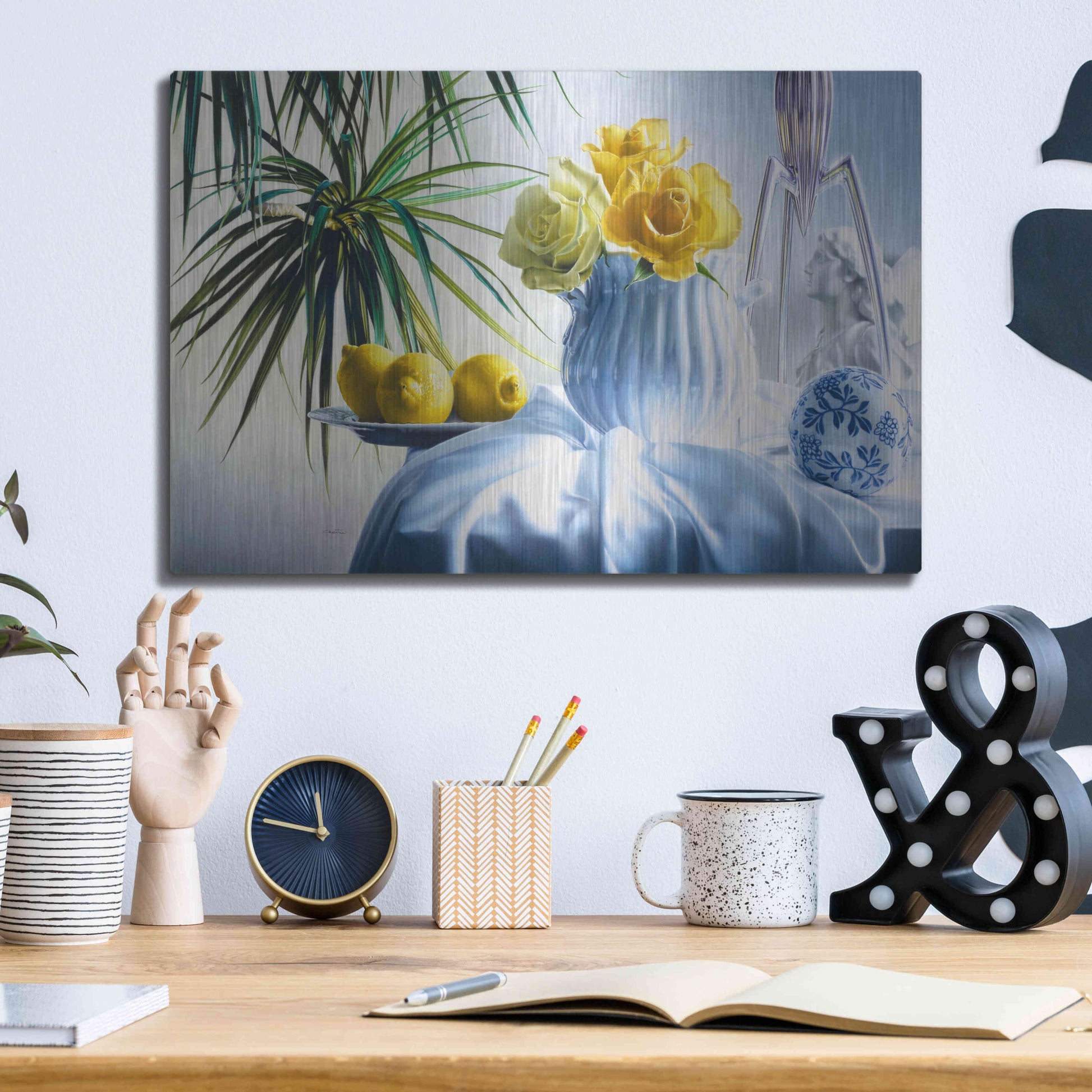 Luxe Metal Art 'Good Morning' by Francois Chartier, Metal Wall Art,16x12