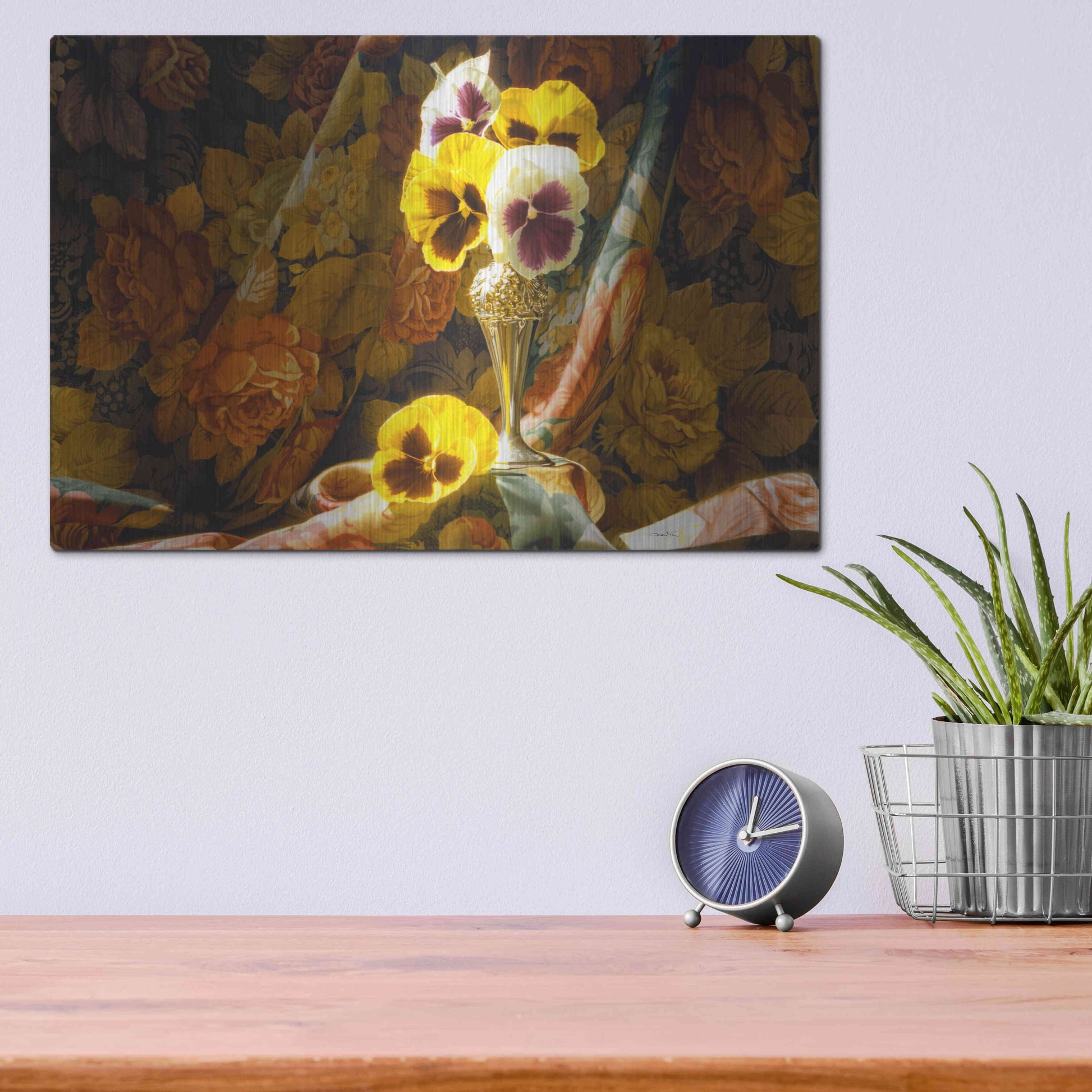 Luxe Metal Art 'Just a Thought' by Francois Chartier, Metal Wall Art,16x12