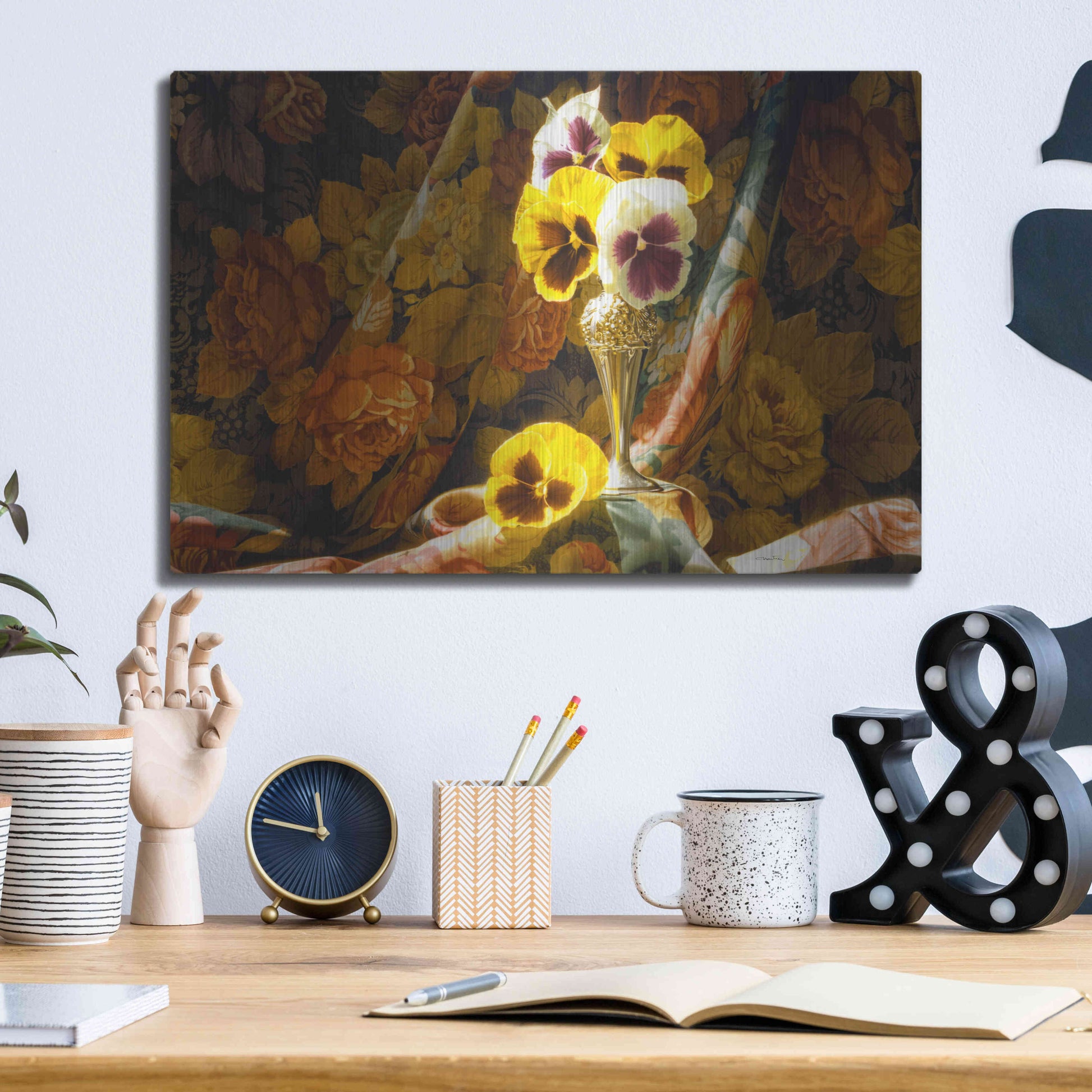 Luxe Metal Art 'Just a Thought' by Francois Chartier, Metal Wall Art,16x12