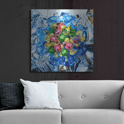 Luxe Metal Art 'Rhapsodie in Blue' by Francois Chartier, Metal Wall Art,36x36