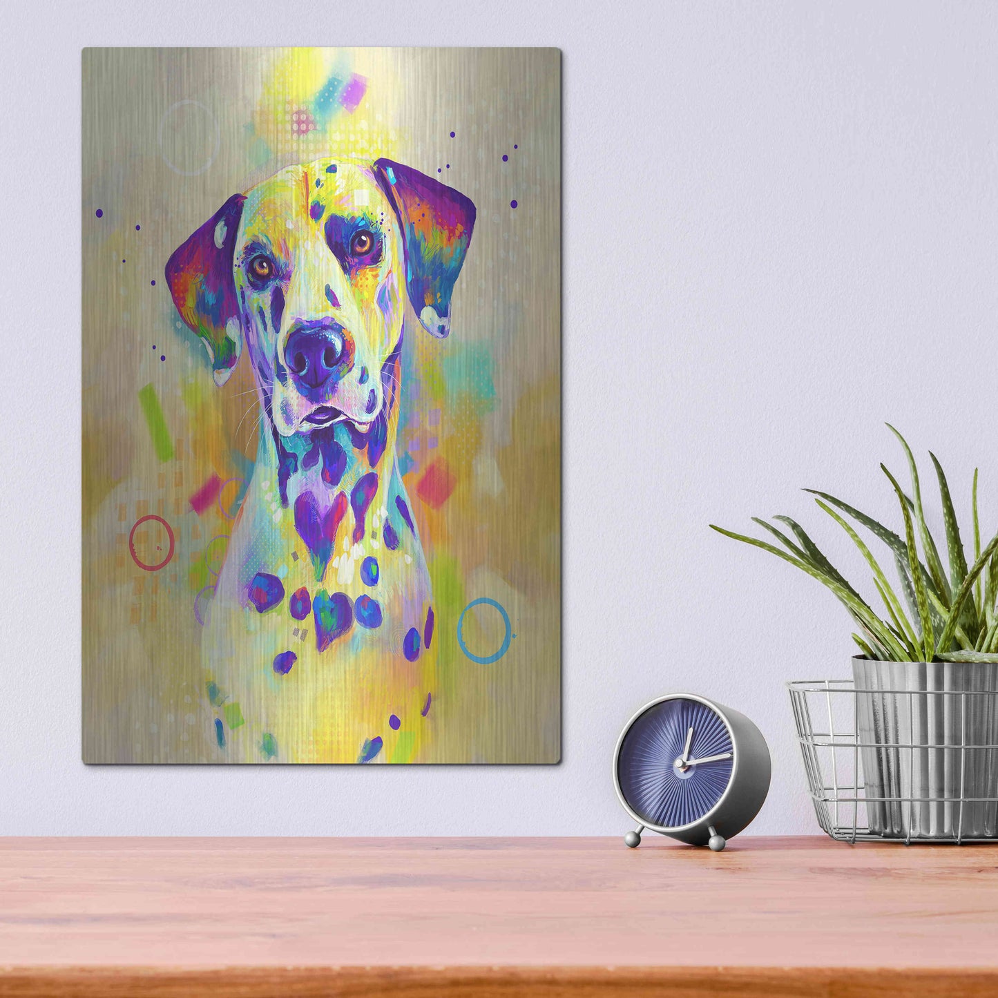 Luxe Metal Art 'Pop Art Romeo' by Furbaby Affiliates, Metal Wall Art,12x16