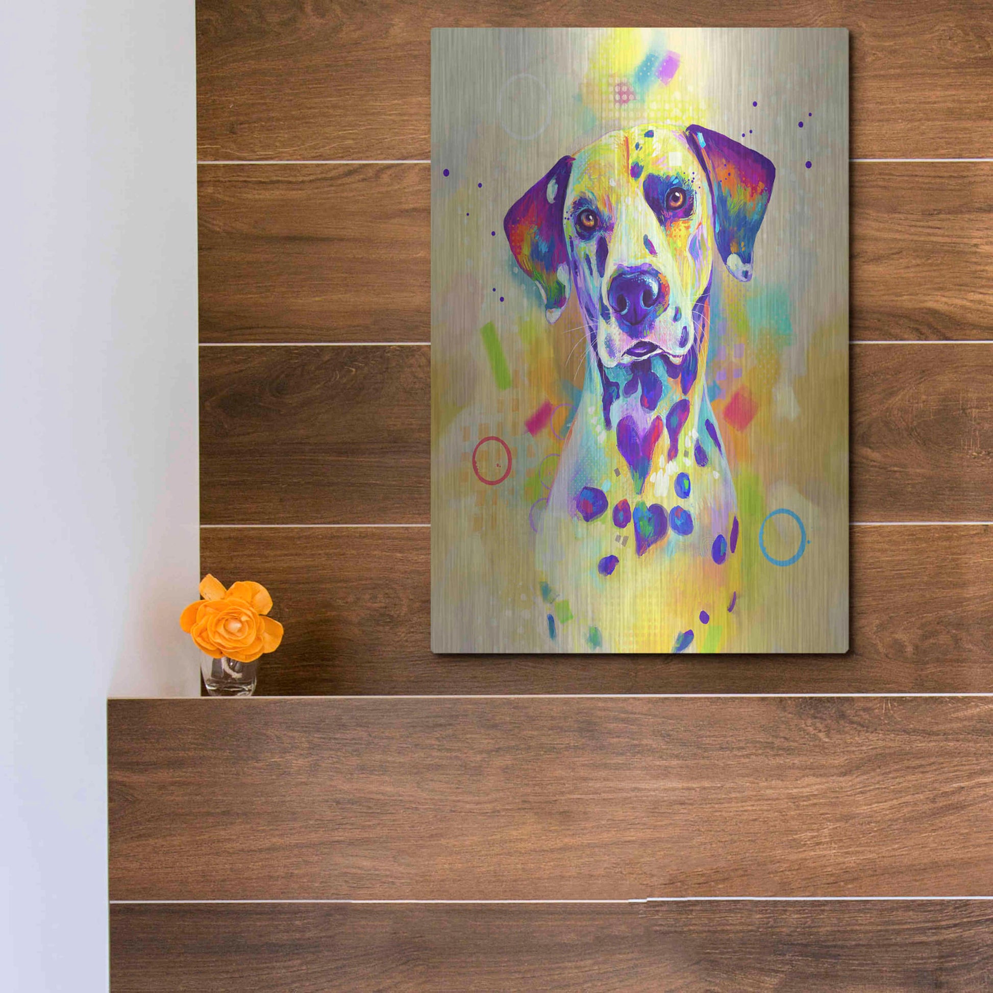 Luxe Metal Art 'Pop Art Romeo' by Furbaby Affiliates, Metal Wall Art,12x16