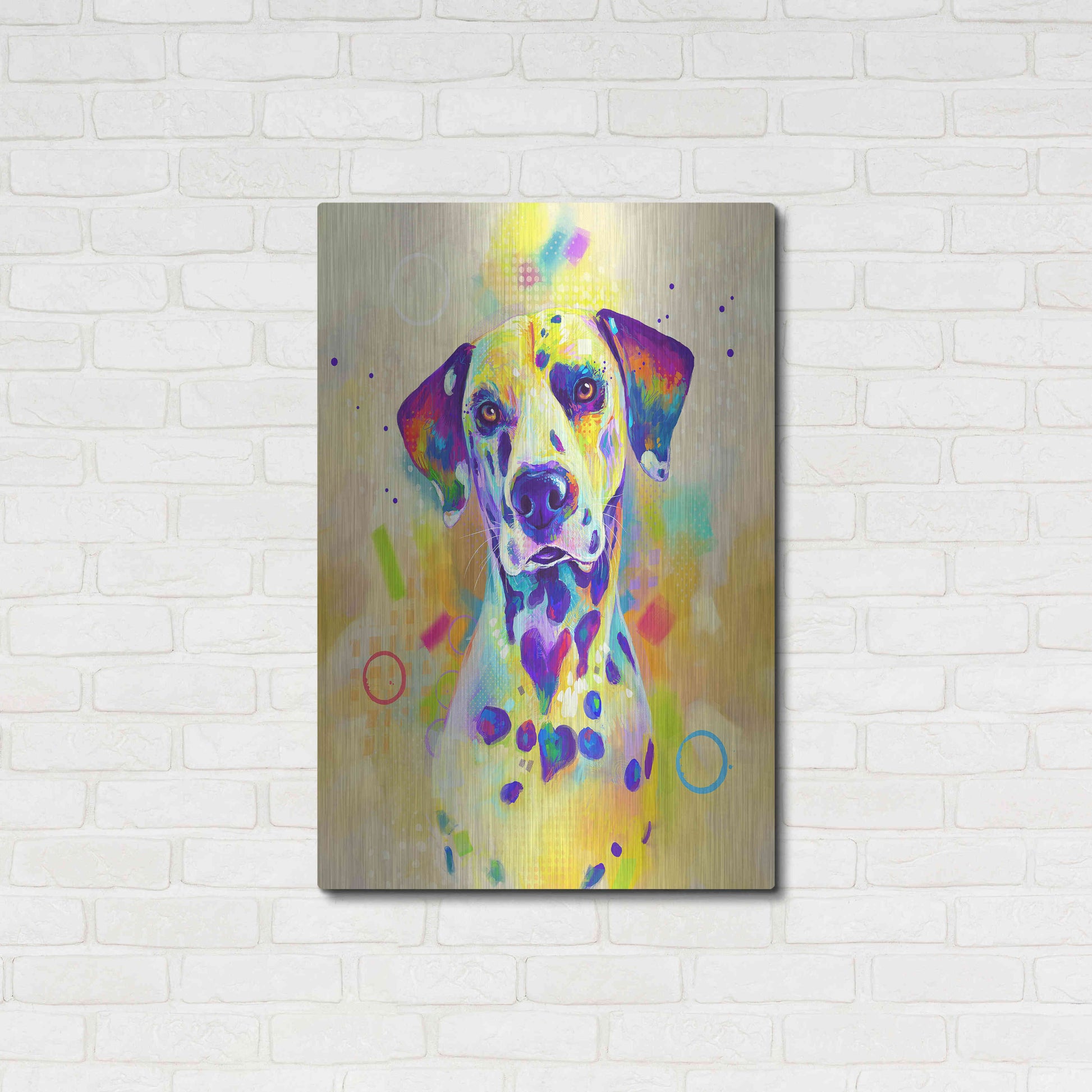 Luxe Metal Art 'Pop Art Romeo' by Furbaby Affiliates, Metal Wall Art,24x36