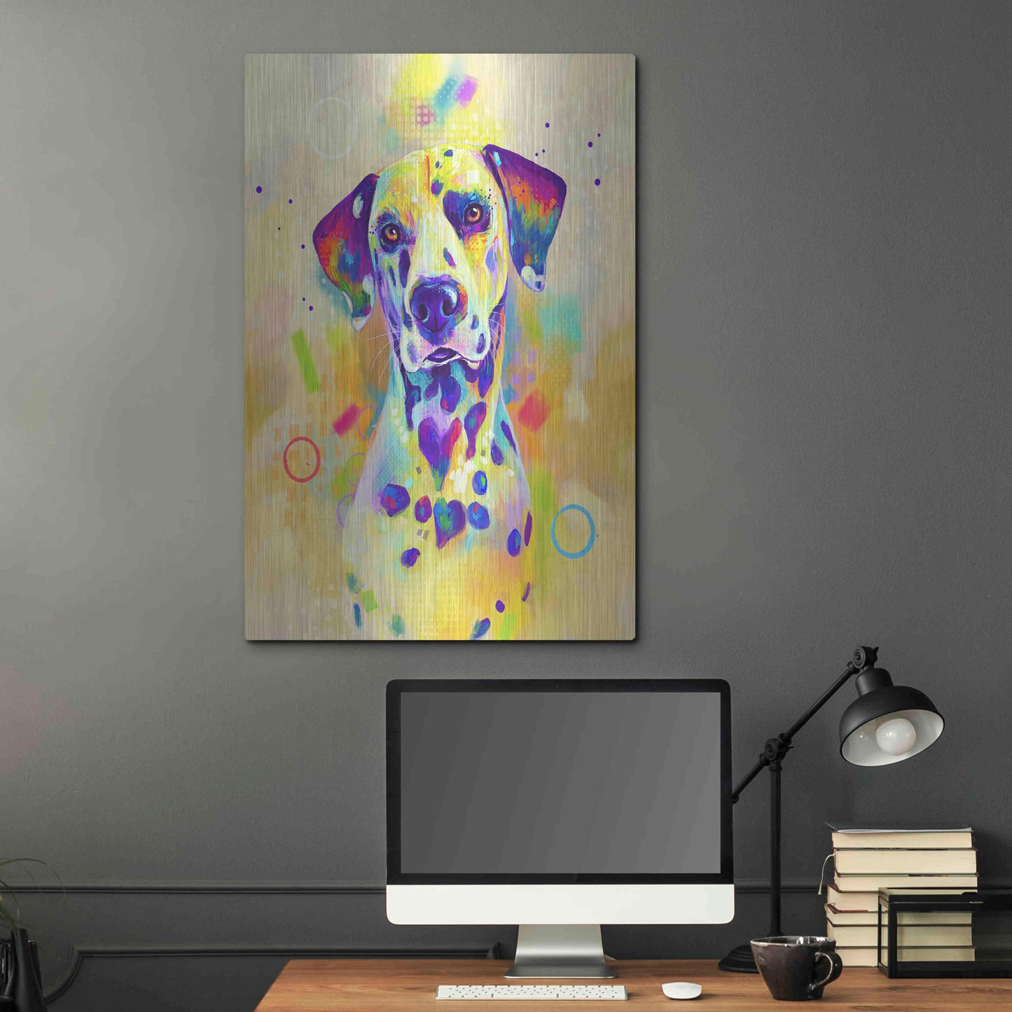 Luxe Metal Art 'Pop Art Romeo' by Furbaby Affiliates, Metal Wall Art,24x36