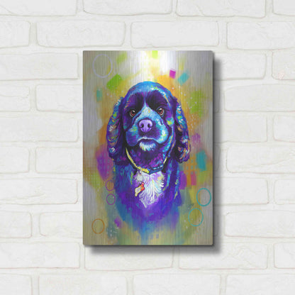 Luxe Metal Art 'Pop Art Cocker Spaniel' by Furbaby Affiliates, Metal Wall Art,12x16