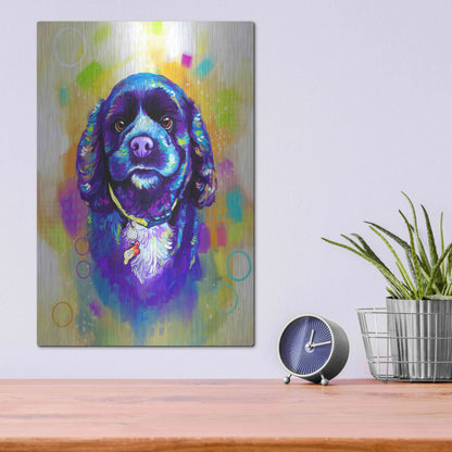 Luxe Metal Art 'Pop Art Cocker Spaniel' by Furbaby Affiliates, Metal Wall Art,12x16