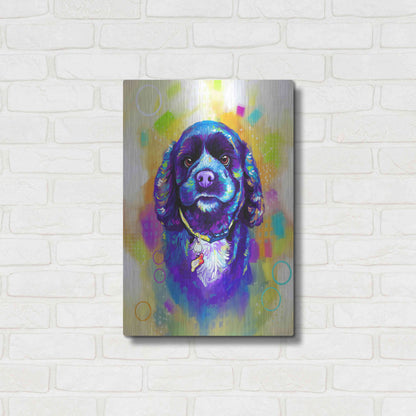 Luxe Metal Art 'Pop Art Cocker Spaniel' by Furbaby Affiliates, Metal Wall Art,16x24
