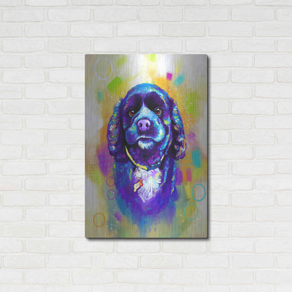 Luxe Metal Art 'Pop Art Cocker Spaniel' by Furbaby Affiliates, Metal Wall Art,24x36