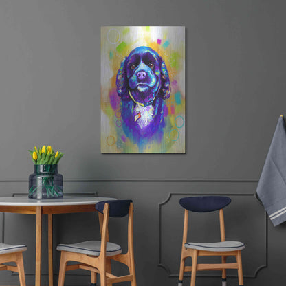 Luxe Metal Art 'Pop Art Cocker Spaniel' by Furbaby Affiliates, Metal Wall Art,24x36