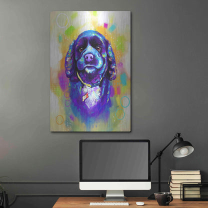 Luxe Metal Art 'Pop Art Cocker Spaniel' by Furbaby Affiliates, Metal Wall Art,24x36
