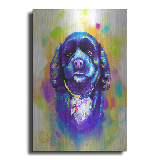 Luxe Metal Art 'Pop Art Cocker Spaniel' by Furbaby Affiliates, Metal Wall Art