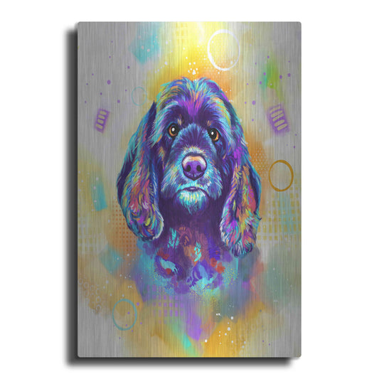 Luxe Metal Art 'Pop Art Cocker Spaniel 2' by Furbaby Affiliates, Metal Wall Art