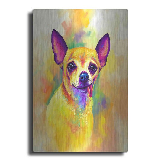 Luxe Metal Art 'Pop Art Chihuahua' by Furbaby Affiliates, Metal Wall Art