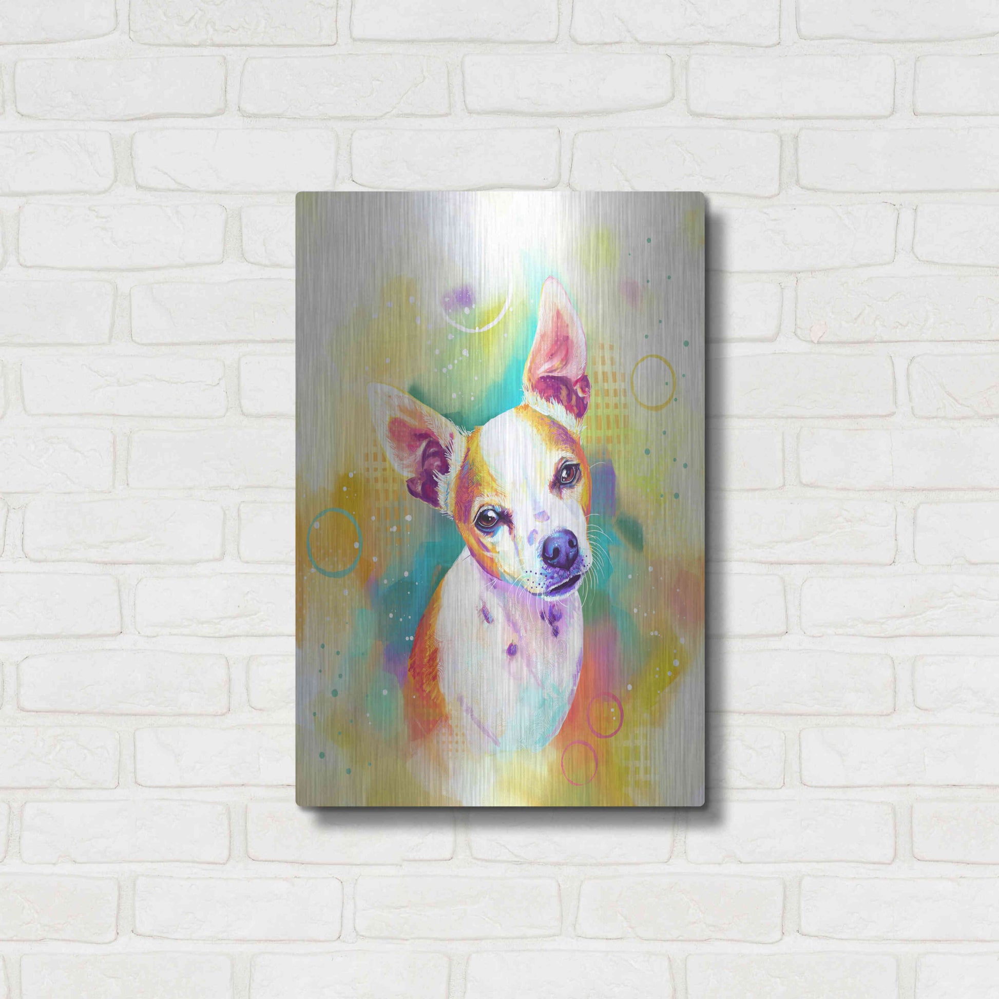 Luxe Metal Art 'Pop Art Chihuahua 3' by Furbaby Affiliates, Metal Wall Art,16x24