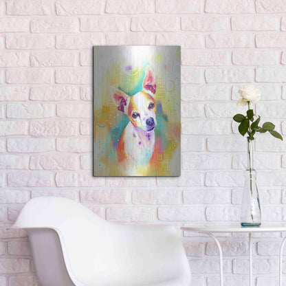 Luxe Metal Art 'Pop Art Chihuahua 3' by Furbaby Affiliates, Metal Wall Art,16x24