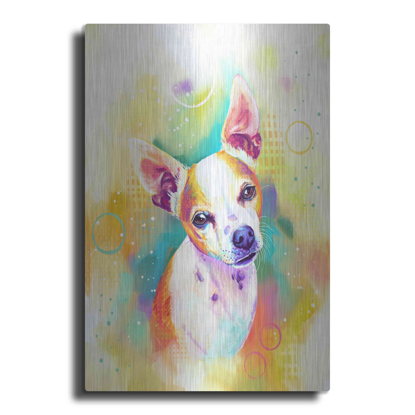 Luxe Metal Art 'Pop Art Chihuahua 3' by Furbaby Affiliates, Metal Wall Art